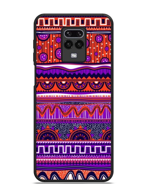 Ethnic Seamless Pattern Glossy Metal TPU Phone Cover for Xiaomi Redmi Note 9 Pro Zapvi