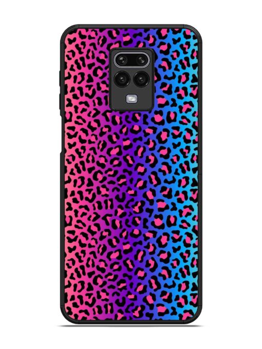 Colorful Leopard Seamless Glossy Metal Phone Cover for Xiaomi Redmi Note 9 Pro