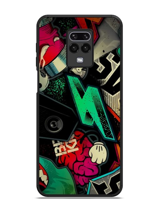 Graffiti Art Glossy Metal Phone Cover for Xiaomi Redmi Note 9 Pro Zapvi