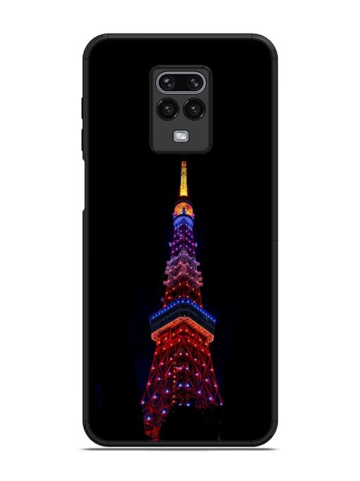 Eiffel Tower Night View Glossy Metal Phone Cover for Xiaomi Redmi Note 9 Pro