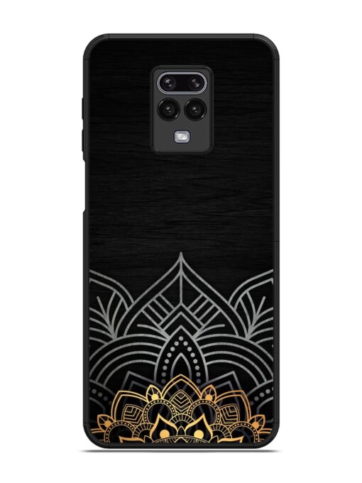 Decorative Golden Pattern Glossy Metal Phone Cover for Xiaomi Redmi Note 9 Pro Zapvi