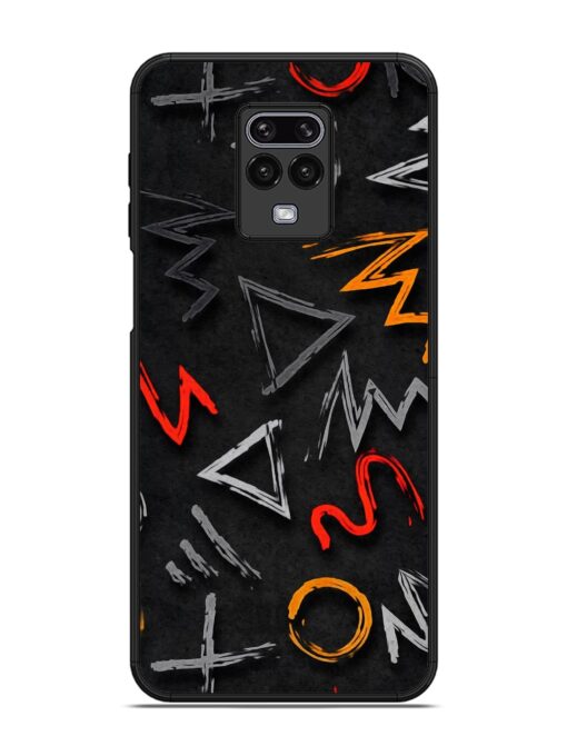 Grungy Graffiti Glossy Metal Phone Cover for Xiaomi Redmi Note 9 Pro