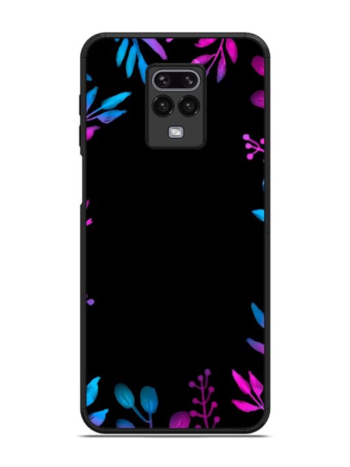 Flower Pattern Watercolor Glossy Metal Phone Cover for Xiaomi Redmi Note 9 Pro