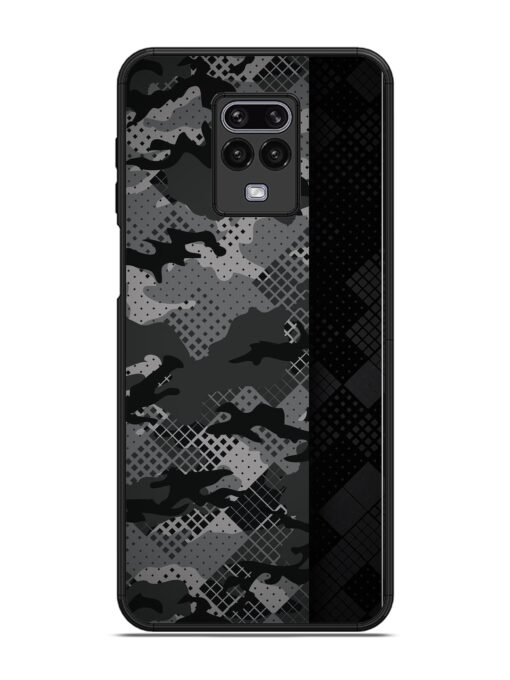 Dark Camouflage Glossy Metal Phone Cover for Xiaomi Redmi Note 9 Pro Zapvi