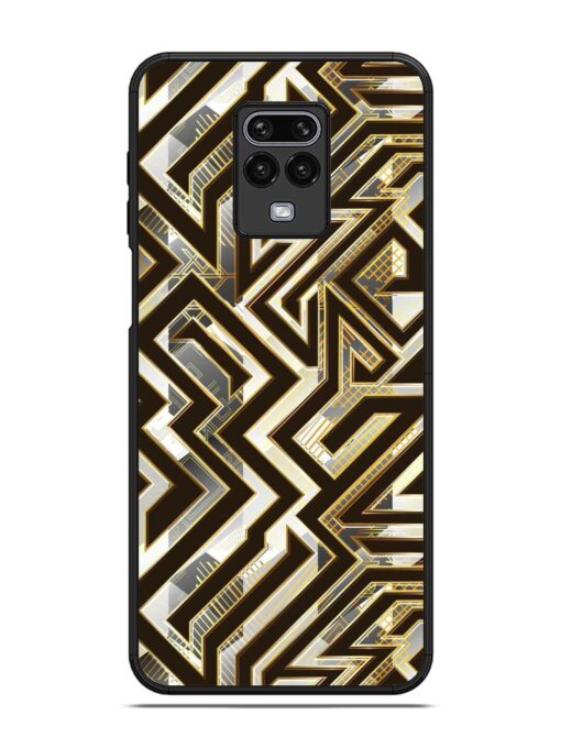 Technology Geometric Seamless Glossy Metal Phone Cover for Xiaomi Redmi Note 9 Pro Max Zapvi