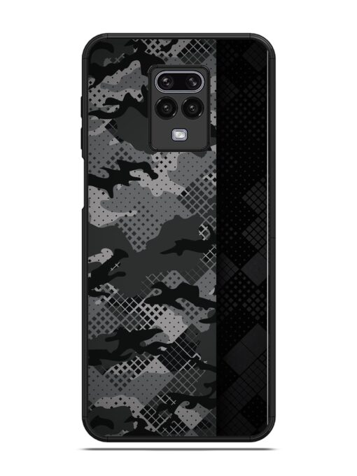 Dark Camouflage Glossy Metal Phone Cover for Xiaomi Redmi Note 9 Pro Max Zapvi