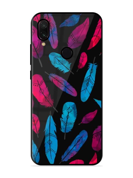 Feather Art Glossy Metal Phone Cover for Xiaomi Redmi Y3