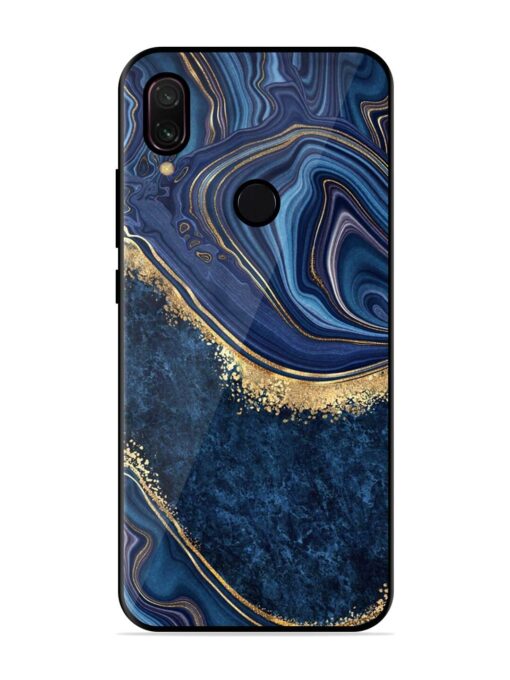 Abstract Background Blue Glossy Metal TPU Phone Cover for Xiaomi Redmi Y3 Zapvi