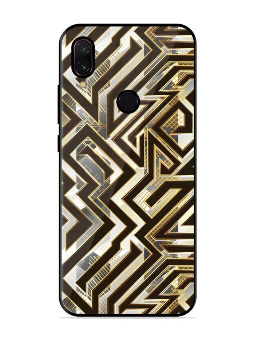 Technology Geometric Seamless Glossy Metal Phone Cover for Xiaomi Redmi Y3