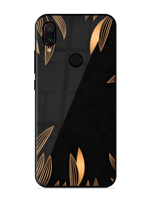 Golden Leaf Pattern Glossy Metal Phone Cover for Xiaomi Redmi Y3 Zapvi