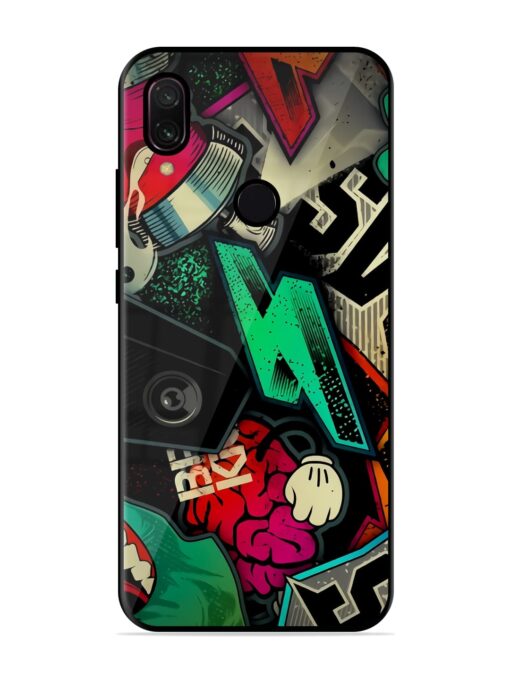 Graffiti Art Glossy Metal Phone Cover for Xiaomi Redmi Y3