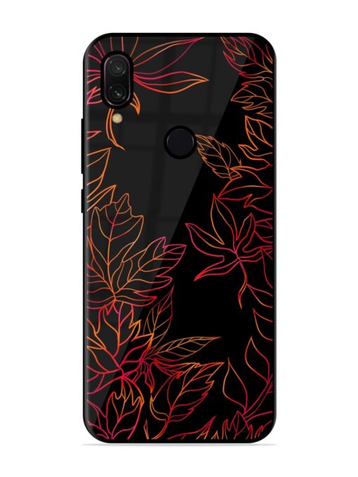 Red Floral Pattern Glossy Metal Phone Cover for Xiaomi Redmi Y3