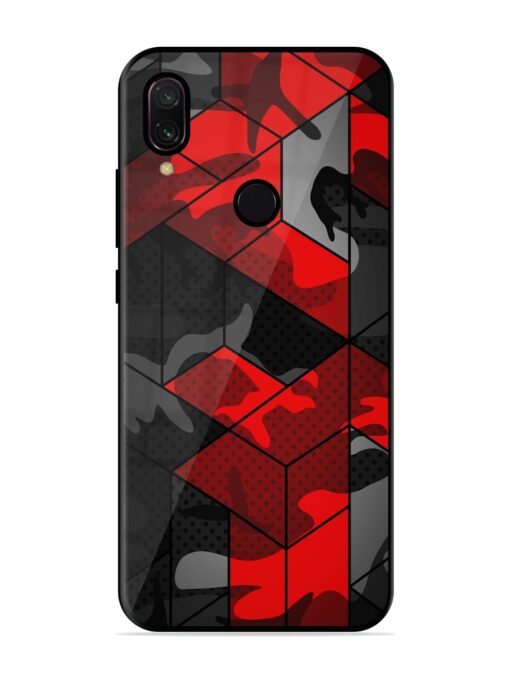 Royal Red Camouflage Pattern Glossy Metal Phone Cover for Xiaomi Redmi Y3 Zapvi