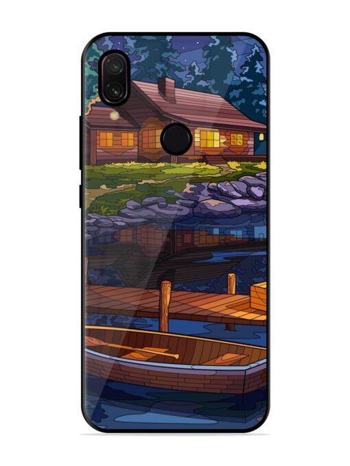 Village Night Scene Glossy Metal Phone Cover for Xiaomi Redmi Y3 Zapvi