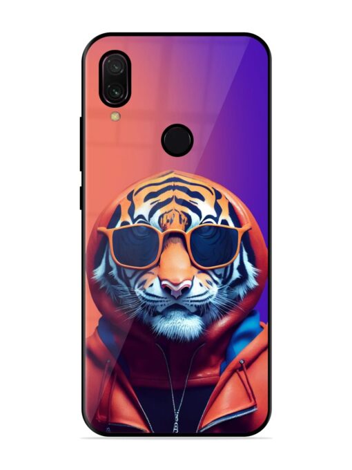 Tiger Animation Glossy Metal Phone Cover for Xiaomi Redmi Y3 Zapvi