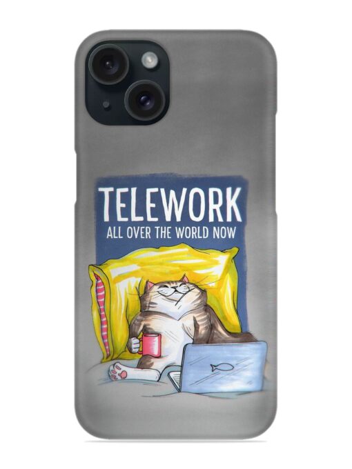 Telework All Over The World Now Catty Snap Case Zapvi