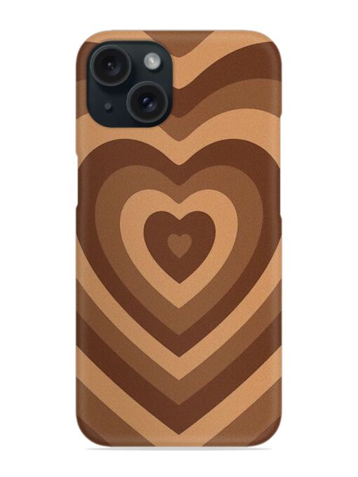 Brown Heart Snap Case Zapvi