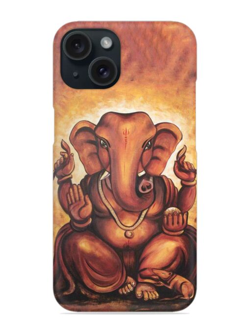 Brown Ganpati Art Snap Case Zapvi