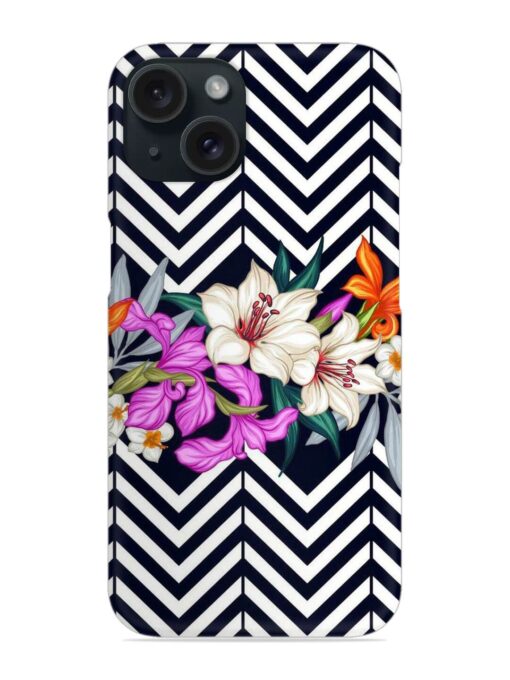 Zigzag Flower Art Snap Case Zapvi