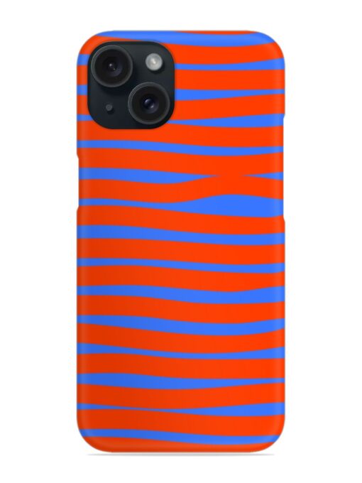 Stripes Pattern Orange Snap Case Zapvi