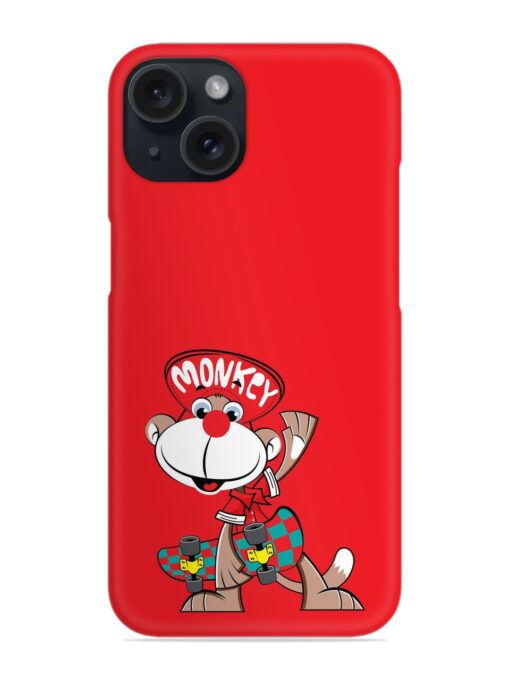 Cartoon Skateboarding Monkey Snap Case Zapvi