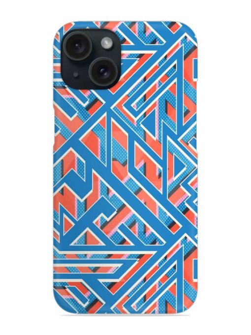 Retro Blue Geometri Snap Case Zapvi