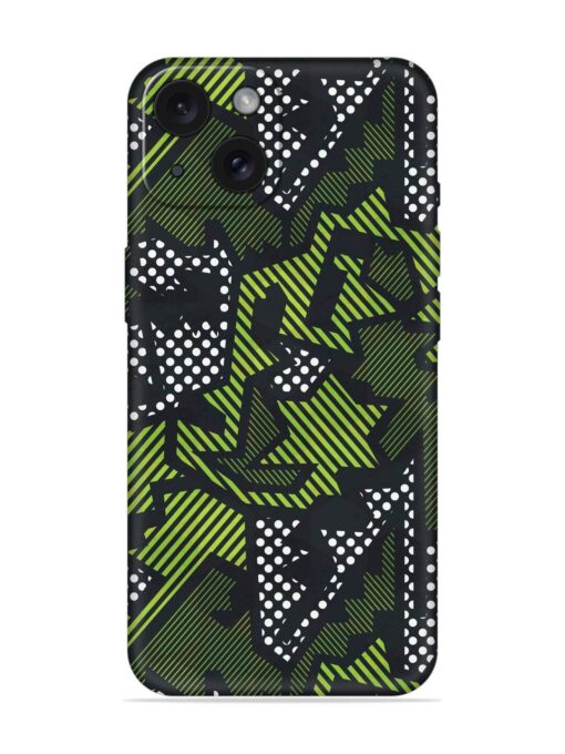 Green Color Geometric Soft Silicone Case Zapvi