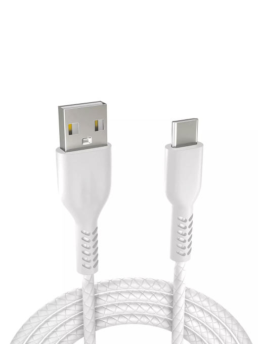 White Type-C 2.4A USB Cable - 1Mtr Zapvi