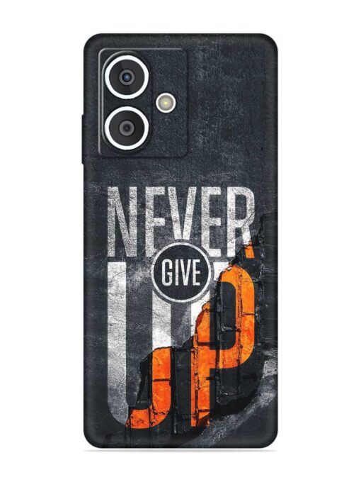 Never Give Up Embossed Soft Silicone Case for HMD Crest (5G)