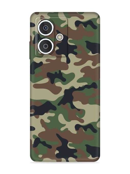 Army Military Camouflage Dark Green Embossed Soft Silicone Case for HMD Crest (5G)