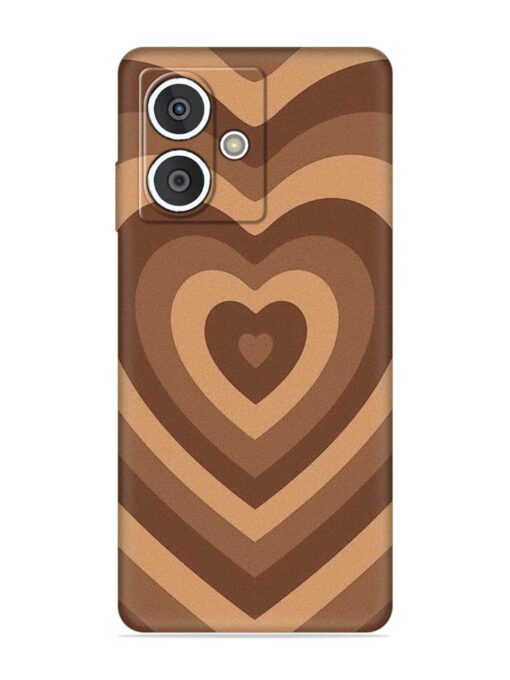 Brown Heart Embossed Soft Silicone Case for HMD Crest (5G)