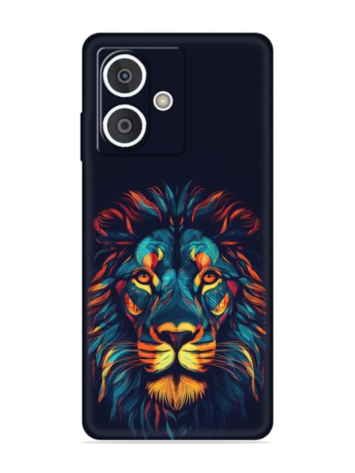 Colorful Lion Embossed Soft Silicone Case for HMD Crest (5G)