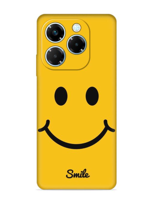 Yellow Smiley Embossed Soft Silicone Case for Infinix Note 40X (5G) Zapvi