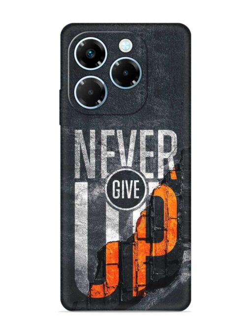 Never Give Up Embossed Soft Silicone Case for Infinix Note 40X (5G) Zapvi