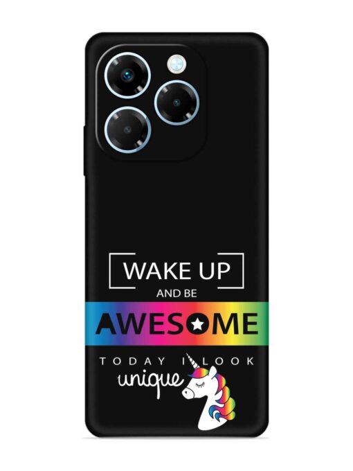 Inspirational Quote Unicorn Embossed Soft Silicone Case for Infinix Note 40X (5G) Zapvi