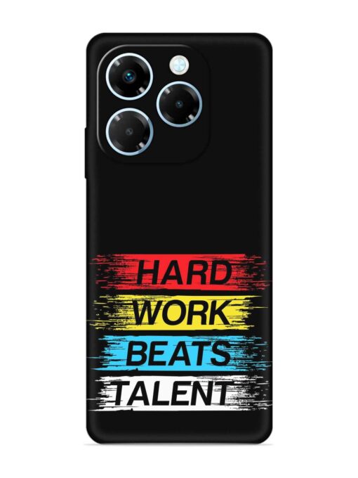 Hard Work Beats Embossed Soft Silicone Case for Infinix Note 40X (5G)