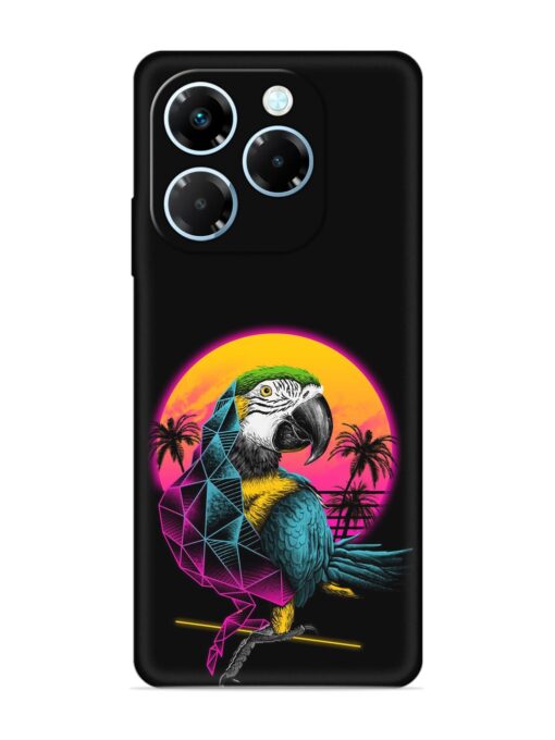 Rad Parrot Embossed Soft Silicone Case for Infinix Note 40X (5G)