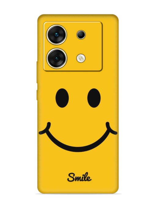 Yellow Smiley Embossed Soft Silicone Case for Infinix Zero 30 (5G) Zapvi