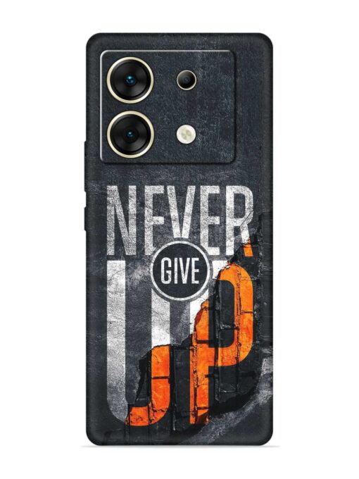 Never Give Up Embossed Soft Silicone Case for Infinix Zero 30 (5G)