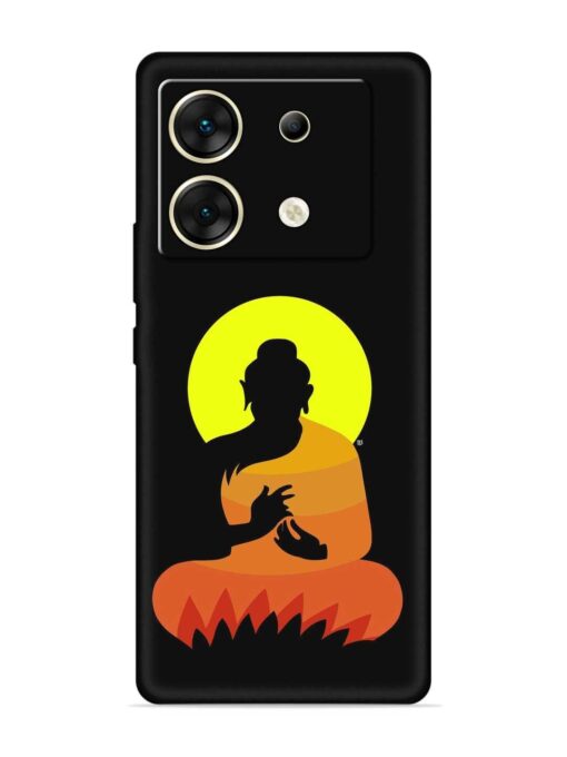 Buddha Art Black Embossed Soft Silicone Case for Infinix Zero 30 (5G)