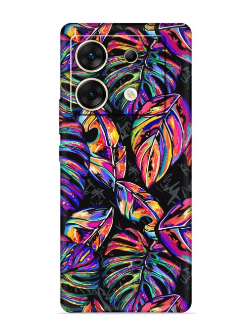 Tropical Seamless Vector Embossed Soft Silicone Case for Infinix Zero 30 (5G) Zapvi