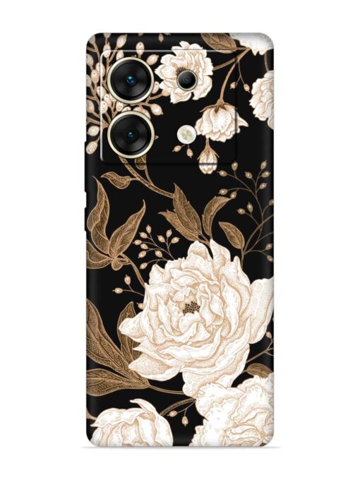 Peonies Roses Floral Embossed Soft Silicone Case for Infinix Zero 30 (5G) Zapvi