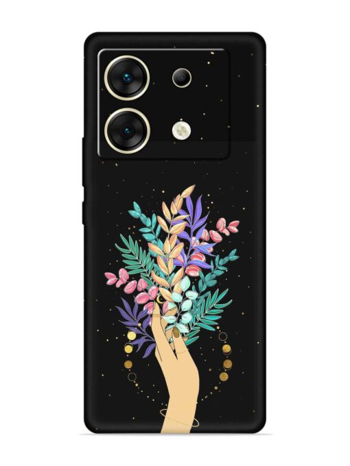 Flower On Hand Embossed Soft Silicone Case for Infinix Zero 30 (5G) Zapvi