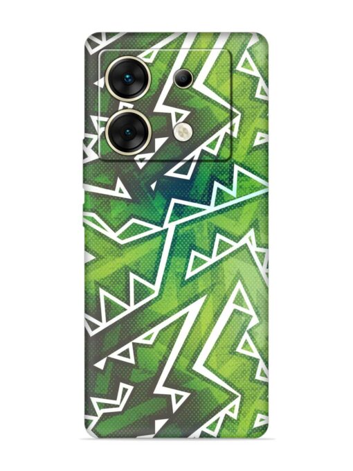 Green Graffiti Seamless Embossed Soft Silicone Case for Infinix Zero 30 (5G) Zapvi