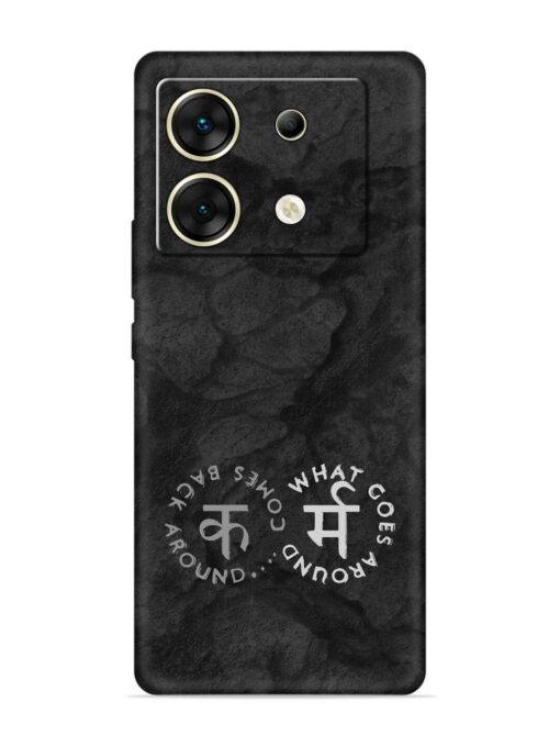 Karma Hindi Word Embossed Soft Silicone Case for Infinix Zero 30 (5G) Zapvi