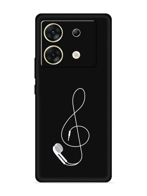 Music Earphone Vector Embossed Soft Silicone Case for Infinix Zero 30 (5G) Zapvi