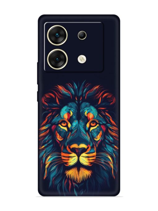 Colorful Lion Embossed Soft Silicone Case for Infinix Zero 30 (5G)