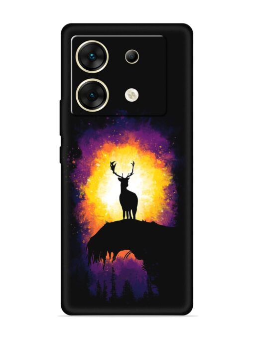 Elk Animal Art Embossed Soft Silicone Case for Infinix Zero 30 (5G) Zapvi