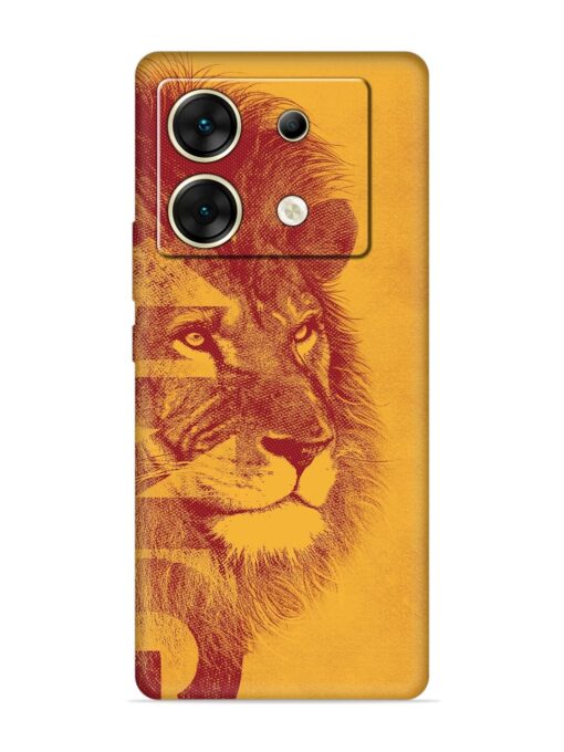 Gold Lion Crown Art Embossed Soft Silicone Case for Infinix Zero 30 (5G)