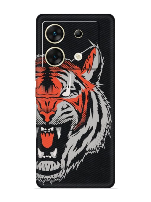 Tiger Aggression Embossed Soft Silicone Case for Infinix Zero 30 (5G)